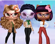 Kitty squad winter dress up barbie ingyen játék